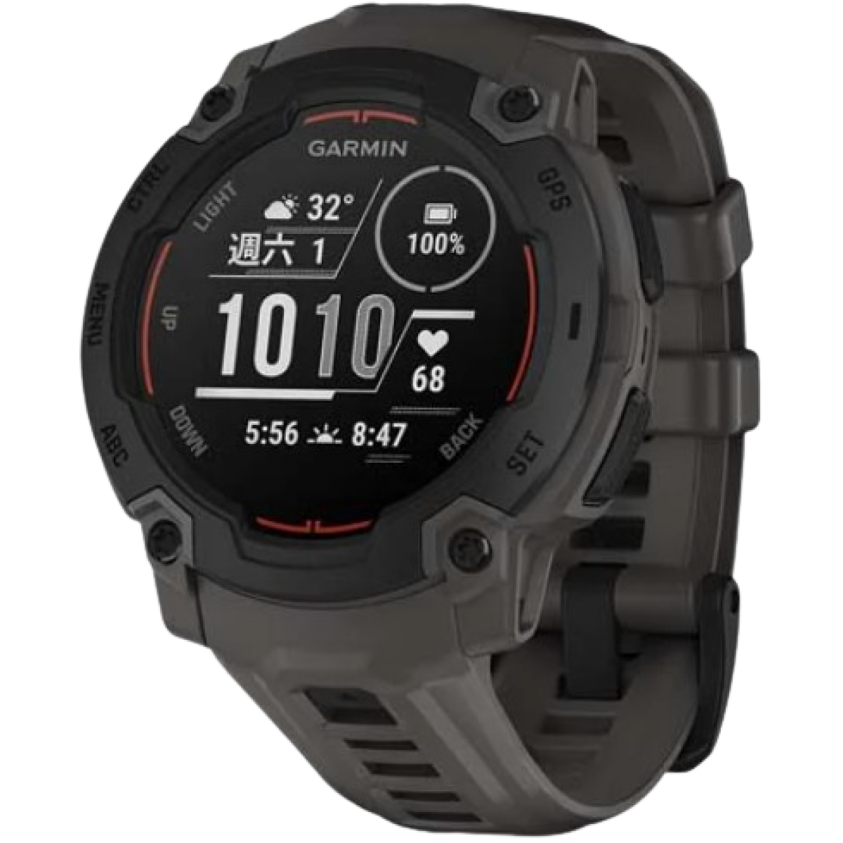 Garmin 010-02933-13 Instinct E – 45 mm 本我系列 GPS 智慧腕錶 (石墨灰)